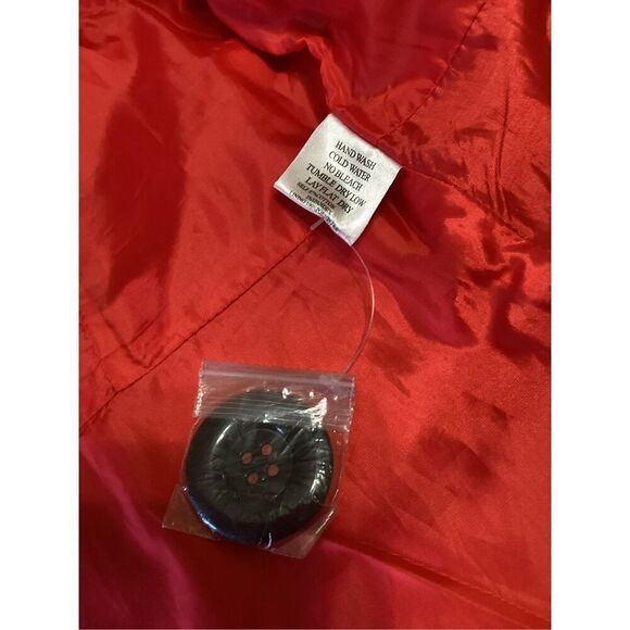 Unique Style Vintage Double Breasted Red Trench Coat M - Picture 8 of 8